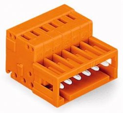 Konektor s pájecími piny CAGE CLAMP 1,5mm2 oranžová 16pól. WAGO 734-346