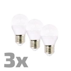 LED žárovka Ecolux 3-pack  miniglobe 6W E27 3000K 450lm 3ks SOLIGHT WZ432-3