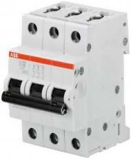 S203-D10 3 fázový jistič 10 A char. D 6kA ABB 2CDS253001R0101