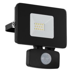 Venkovní reflektor FAEDO 3 LED 10W SENSOR černá 10W IP44 EGLO 97459