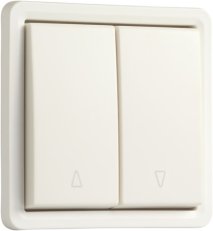 HYDRO BÍLÉ-žaluziové dvoutlačítko (bez krabice) - automatické svorky