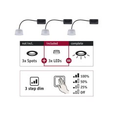 RL Choose 3x Coin 3-step dim 3x6W 470lm