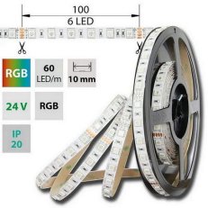 LED pásek SMD5050 RGB, 60LED/m,IP20, 50m 14,4W MCLED ML-128.601.60.2