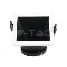 GU10 Fitting White+Black Square, VT-875 V-TAC SKU3165