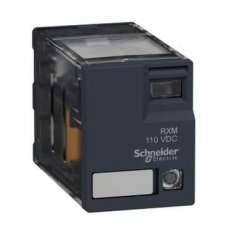 Schneider RXM4AB3BD Miniaturní 4P, 6 A, 24 V DC, LED (obj.množství 10 ks)