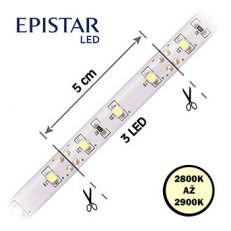 LED pásek 60LED/m 2835 IP68 2800-2900 K bílá 12V GEL 5m FK TECHNICS 4731478-60