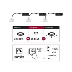 Žárovky Choose LED-Modul Coin EasyDim 3x6,5W 2.700 PAULMANN 92477