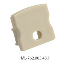McLED ML-762.005.43.1 Koncovka s otvorem pro PS, šedá barva, 1 ks