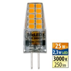 LED žárovka G4, 12V, 2,3W, 3000K, CRI80, vyz. úhel 300°, 360° 250lm, 210mA