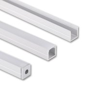 Přisazený hliníkový profil PW 11x11mm, mléčný difuz 1m MCLED ML-761.014.74.1