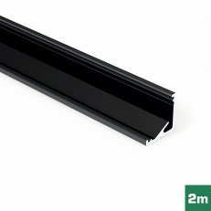 AL profil FKU66 E pro LED, bez plexi, 2m, černý elox FK TECHNICS 4738954