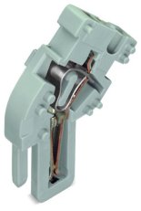 Středový modul pro 1vodičový konektor (zásuvku), CAGE CLAMP, 4mm2, šedá 1pól.