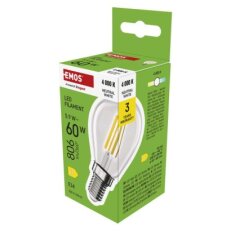 LED žárovka Filament Mini Globe E14 5,9W (60W) 806 lm neutrální bílá EMOS ZF1D43