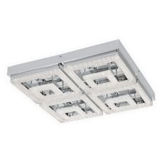 Stropní svítidlo FRADELO LED 520X520 chrom/křišťál 46,5W IP20 EGLO 95661