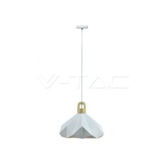 Závěsné svítidlo V-TAC Pastel Wooden Prism White 320x270 mm VT-7323