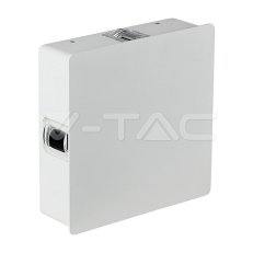 4W LED Wall Light White Body Square Natu