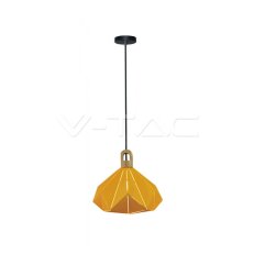 Závěsné svítidlo V-TAC Pastel Wooden Prism Yellow 320x270 mm VT-7323