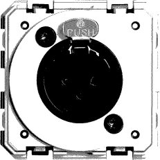 Přístroj zásuvky XLR, šroubové připojení gallery, 45x45 mm, kulatý profil WXF623