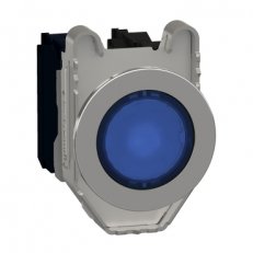Ovládač stiskací prosvětlený zapuštěný Modrá 230V AC 1Z+1V SCHNEIDER XB4FW36M5