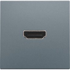 Zásuvka HDMI-šroubový konektor-ALU STEEL GREY NIKO 220-69416