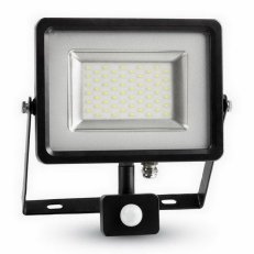 30W LED Sensor Floodlight Black/Grey Bod