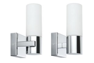 Nástěnné svítidlo Gemini IP44 40 W 2ks balení chrom, satin, kov 703.54 70354