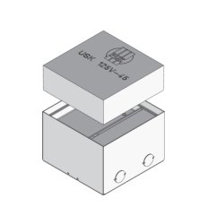 Kompaktní krabice pro 2 x 45x45 mm, data 2x Keystone PUK GROUP UKE125 15-V E