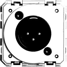 Přístroj zástrčky XLR, šroubové připojení gallery, 45x45 mm, kulatý profil