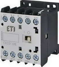 Miniaturní stykač ETI CEC07.01-24V-50/60Hz 3p 3xNO+1xNC 18A(AC1)/7A(AC3 400V)