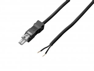 Rittal 2500410 Přív. kabel,2-žil,černý,3000mm,s konekt.