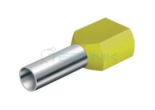 DD 1,0-10 žlutá Dutinka dvojitá,průřez 2x1,0mm2/délka 10mm,dle DIN46228