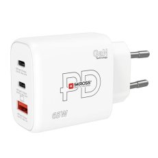 USB A+C nabíjecí adaptér Power charger 65W GaN EU Power Delivery typ C DC57-PD65