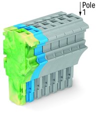 Pružinová svorka CAGE CLAMP 4mm2 zž/modrá/šedá 7pól. WAGO 2022-107/000-039