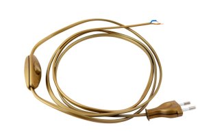 LFM (2x0,75/120+80) SZ flexi kabel + vypínač zlatý