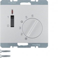 Termostat s rozpínacím kontaktem , K.5, alu mat, lak. BERKER 20307103