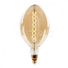 LED žárovka V-TAC 8W Double Filament E27 BF180 Amber Dimmable 2000K VT-2168D