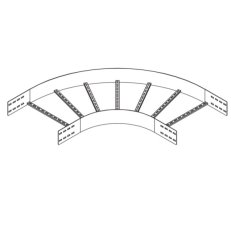 Weitspannkabelleiter-Bogen PUK GROUP WPLB 120-40F