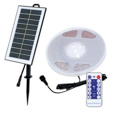 Solární LED pásek,5V,aku 3,7V/2400mAh,IP65,5m ECOLITE DX-SOLAR-3000/5M