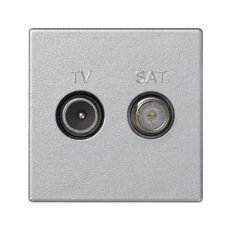 Anténní zásuvka K45 TV-SAT frekvence:5MHz2400MHz 45×45mm hliník K130A/8