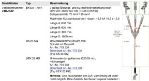 Uzemňovací a zkratovací souprava 3pól 150mm2 s nalis. koncovkami DEHN V4RJ7A2