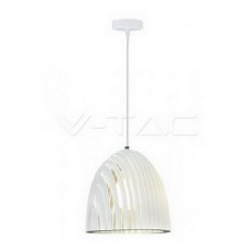 Závěsné svítidlo V-TAC Cone Prism White 1xE27 (max 60w) VT-7255