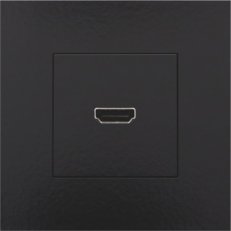 Zásuvka HDMI-šroubový konektor-BAKELITE PIANO BLACK NIKO 200-69416