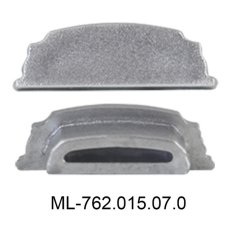 McLED ML-762.015.07.0 Koncovka bez otvoru pro PI, stříbrná barva, 1ks