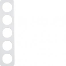 Rámeček, 5-násobný, R.1, bílá lesk BERKER 10152189