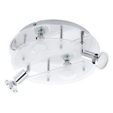 Nástěnné/stropní svítidlo CABO 1 4xGU10-LED chrom/SAT-čiré 11,2W IP20 EGLO 93085