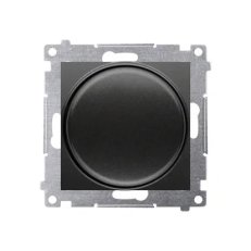Stmívač tlačítko-otočný, 20-500W, černá matná KONTAKT SIMON DS9T.01/49