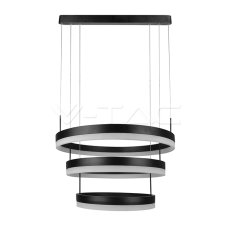 92W Soft Light Chandelier Dimmable Black