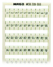 Popisovací karta WSB s potiskem 1-50 (2×) neflexibilní bílá WAGO 209-666