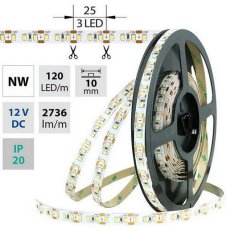 LED pásek SMD2835 NW, 120LED, 5m, 12V, 28,8 W/m MCLED ML-121.704.60.0