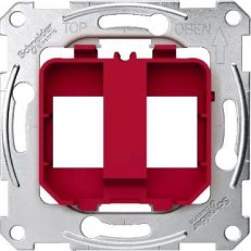 Merten Nosná deska pro modulární konektory, červená SCHNEIDER MTN4566-0006